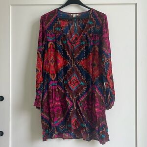 BILLABONG- MOONGAZER MINI SUMMER BOHO DRESS SIZE MEDIUM